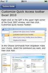 excel search iphone app screen